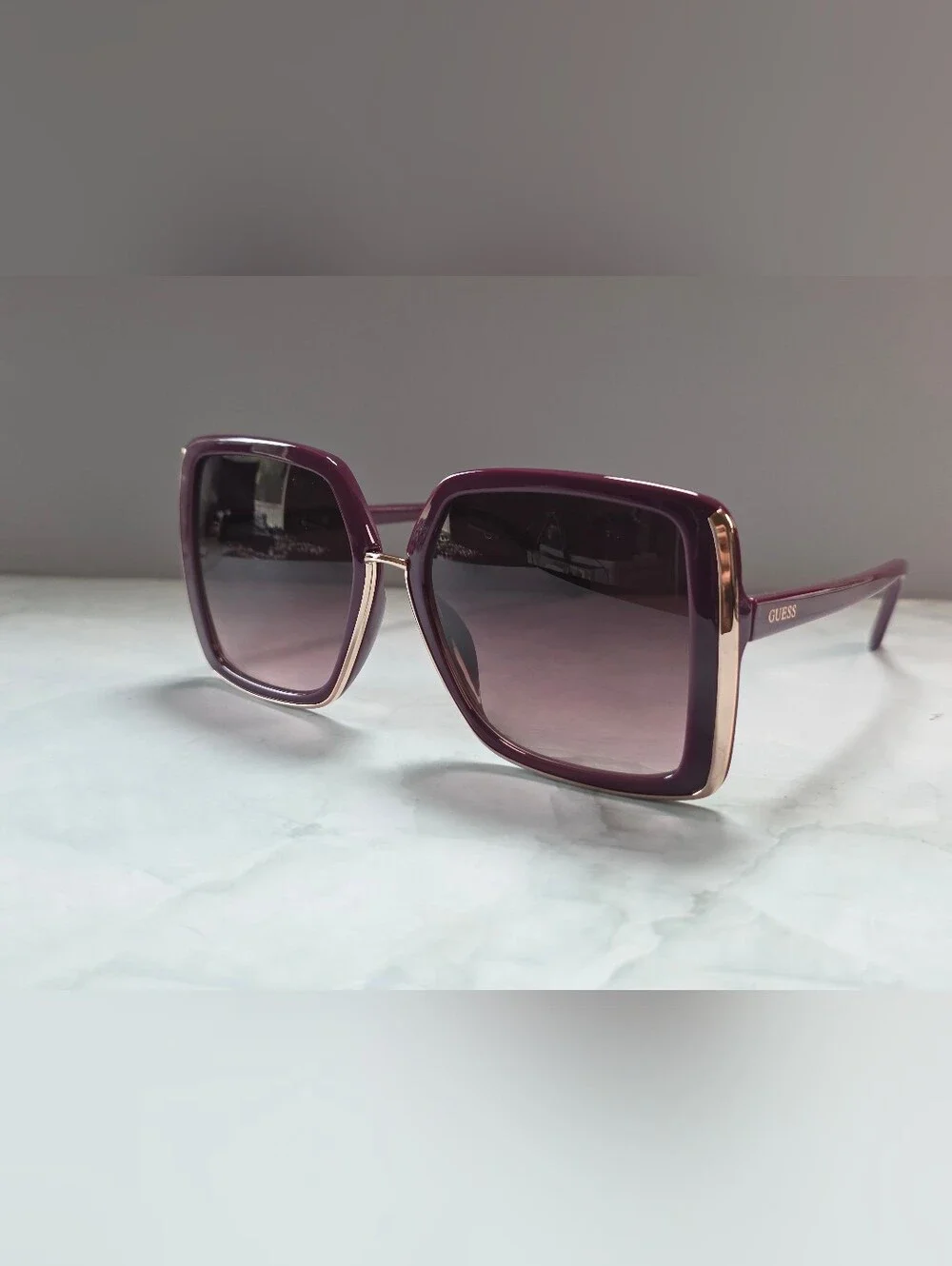 Guess Purple Square Gradient Sunglasses